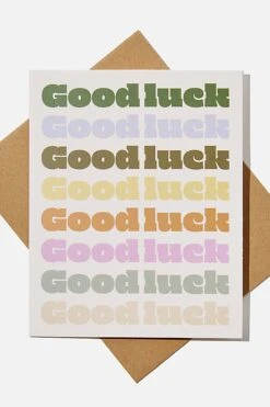 Typo Cards Good Luck Card