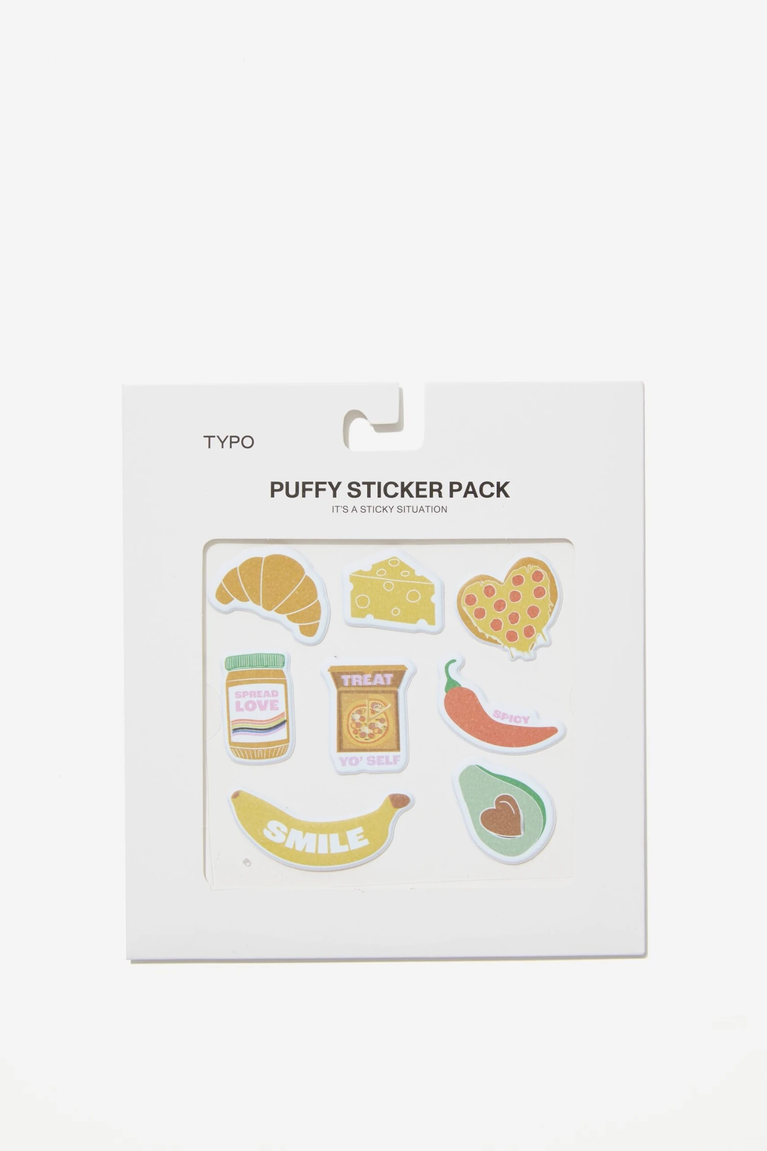 Typo Stickers & Washi Tape Puffy Sticker Pack 3 Typo Stickers & Washi Tape Puffy Sticker Pack