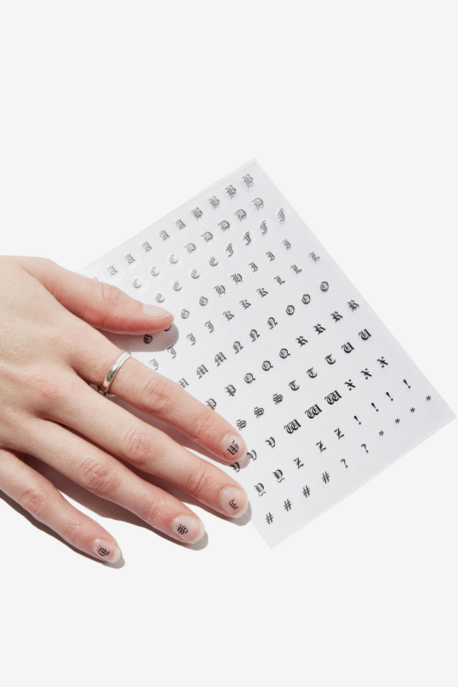 Typo Stickers & Washi Tape Nail Sticker Pack 4 Typo Stickers & Washi Tape Nail Sticker Pack - Image 2