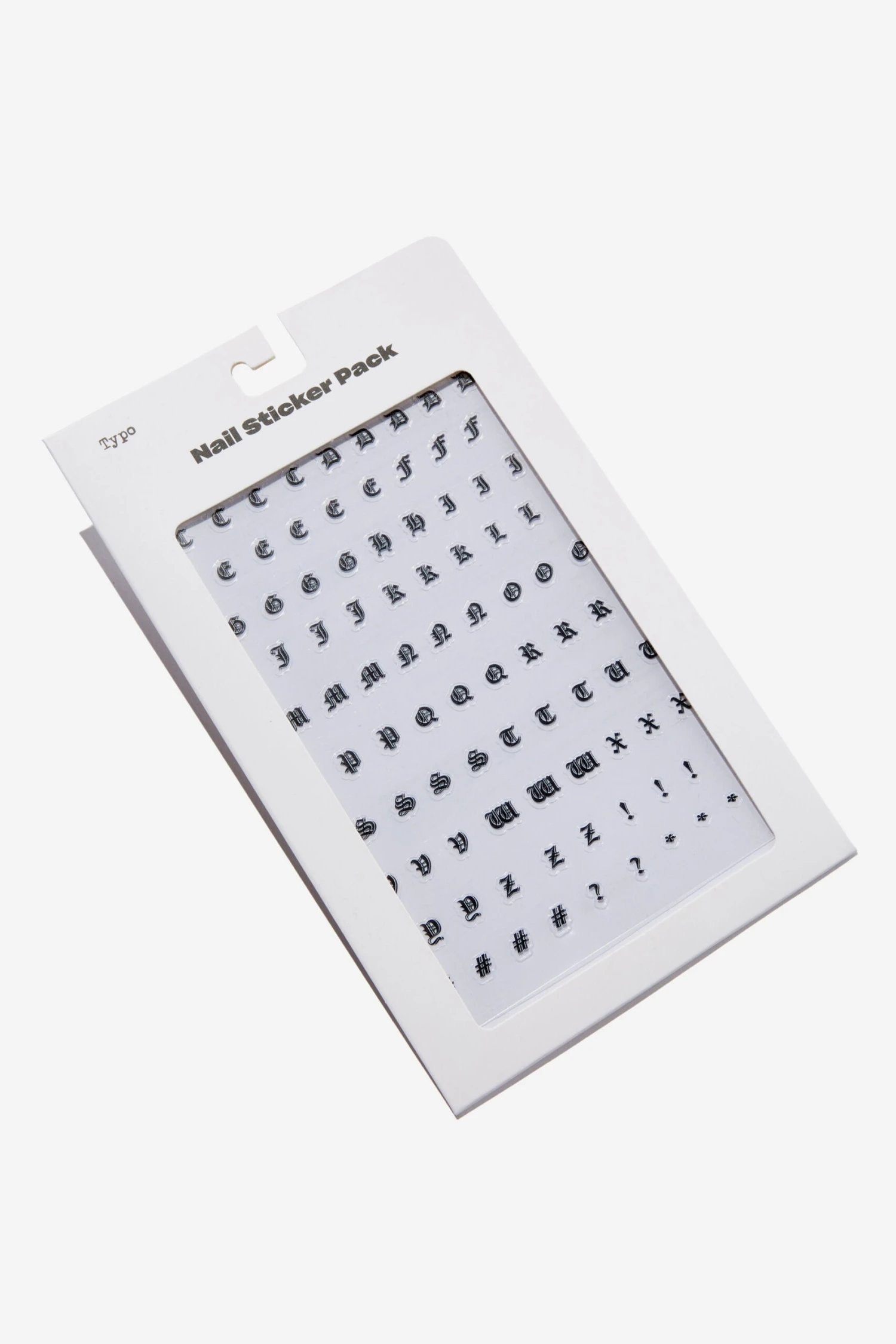 Typo Stickers & Washi Tape Nail Sticker Pack 3 Typo Stickers & Washi Tape Nail Sticker Pack