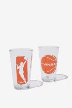 Typo Kitchen + Bar NBA WNBA Glass Tumbler Set Of 2